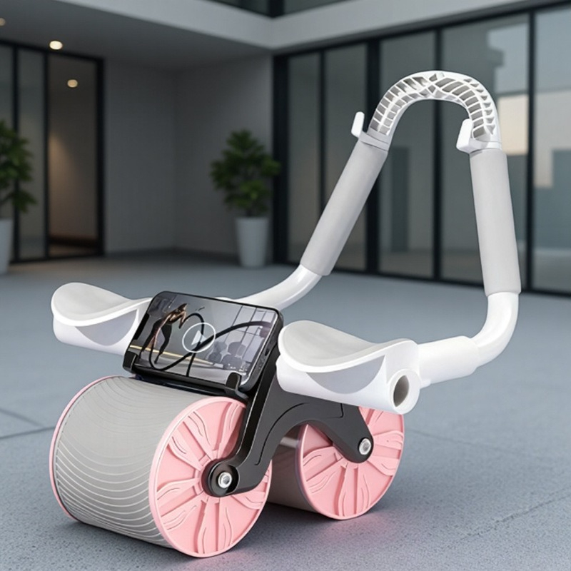 Ab Roller Wheel With Elbow Support - Automatic Rebound, Abdominal Compression, and Abdominal