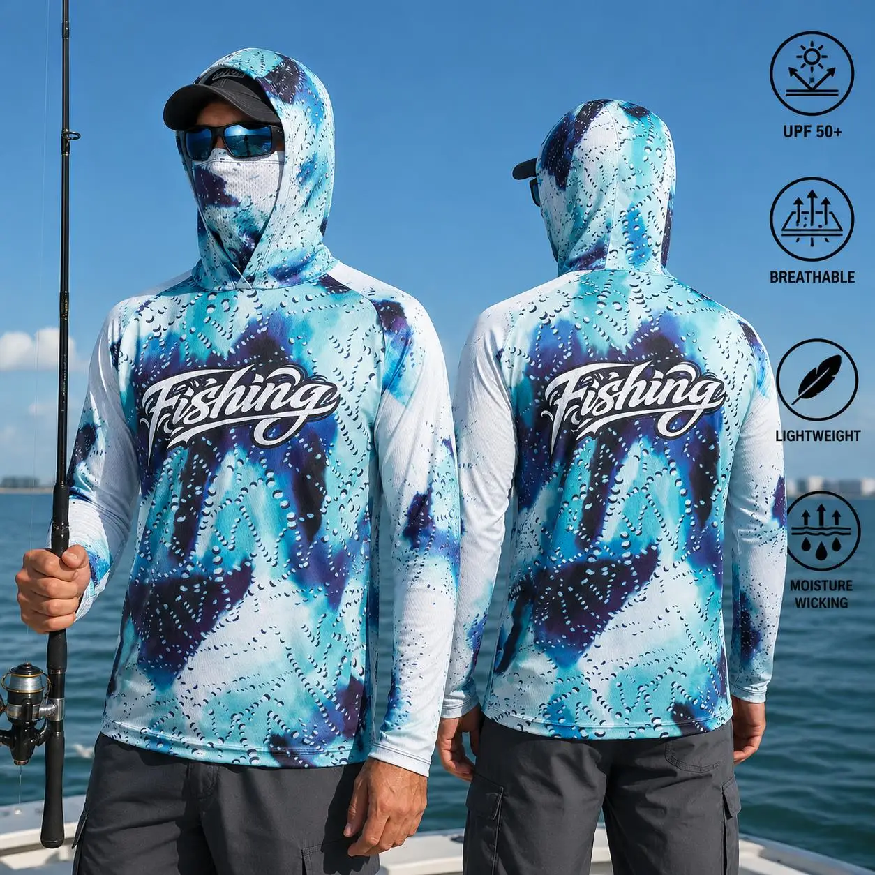 Fishing Shirt Hooded Men Fishi - огляд і ціна Fishing