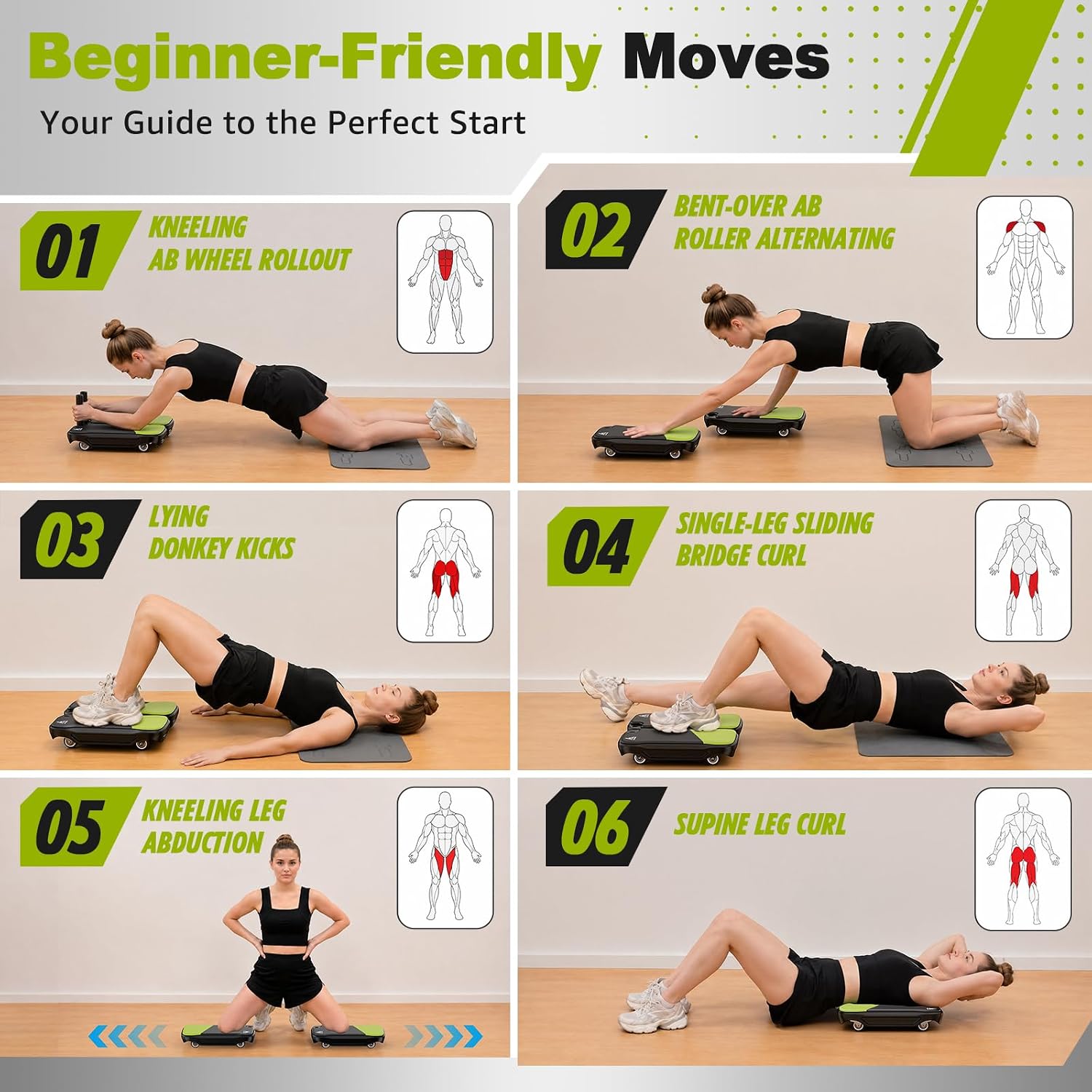 Ab Wheel Core Trainer with Det - огляд і ціна Ab Roller Wheel With Elbow Support