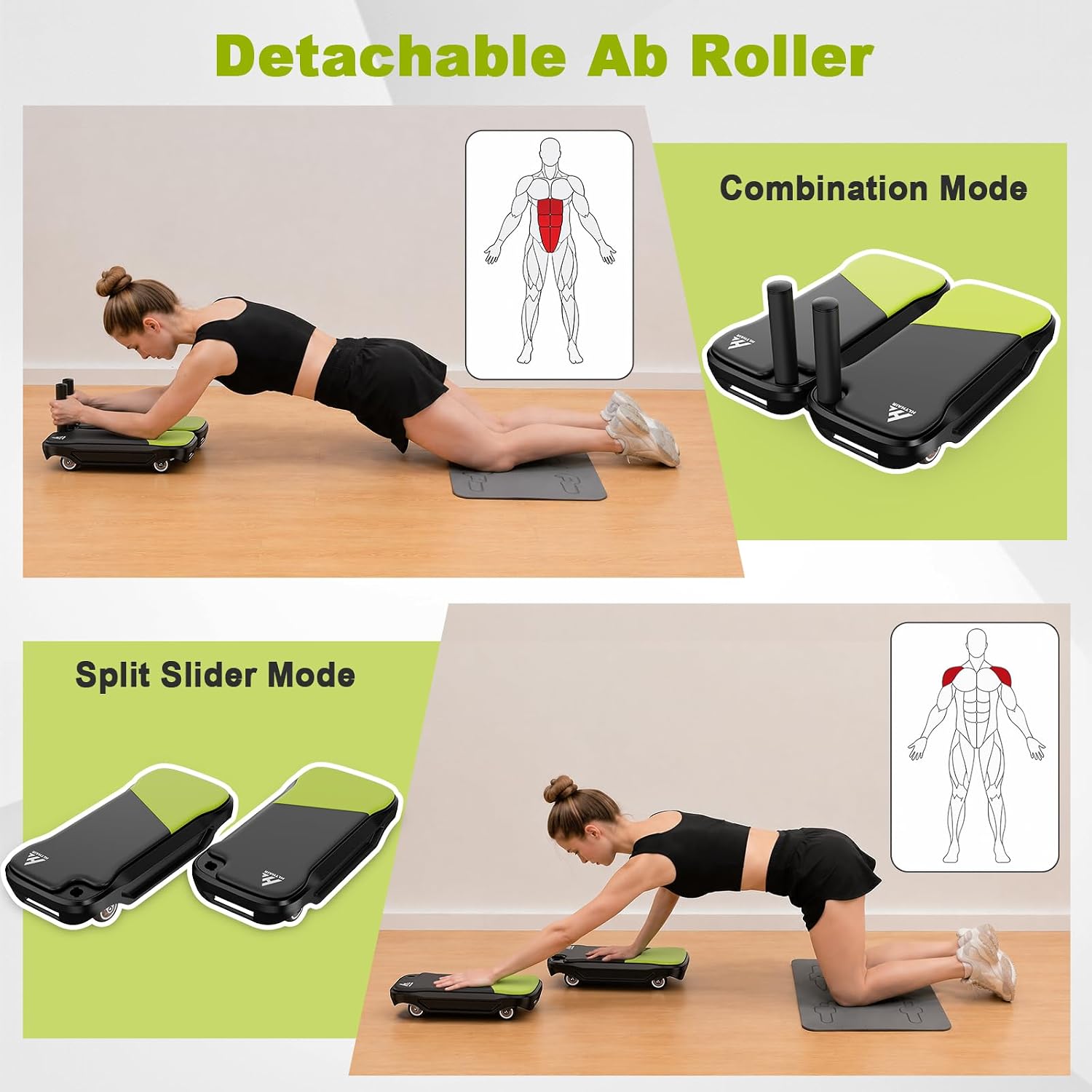 Ab Wheel Core Trainer with Det - огляд і ціна Ab Roller Wheel With Elbow Support