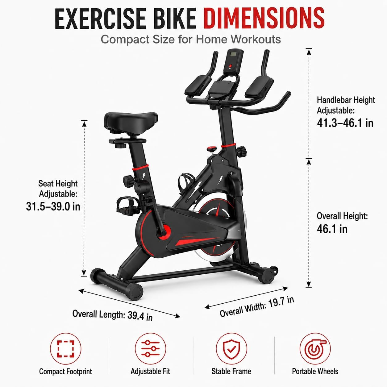 Indoor Magnetic Exercise Bike, - огляд і ціна Exercise Bike Magnetic Resistance