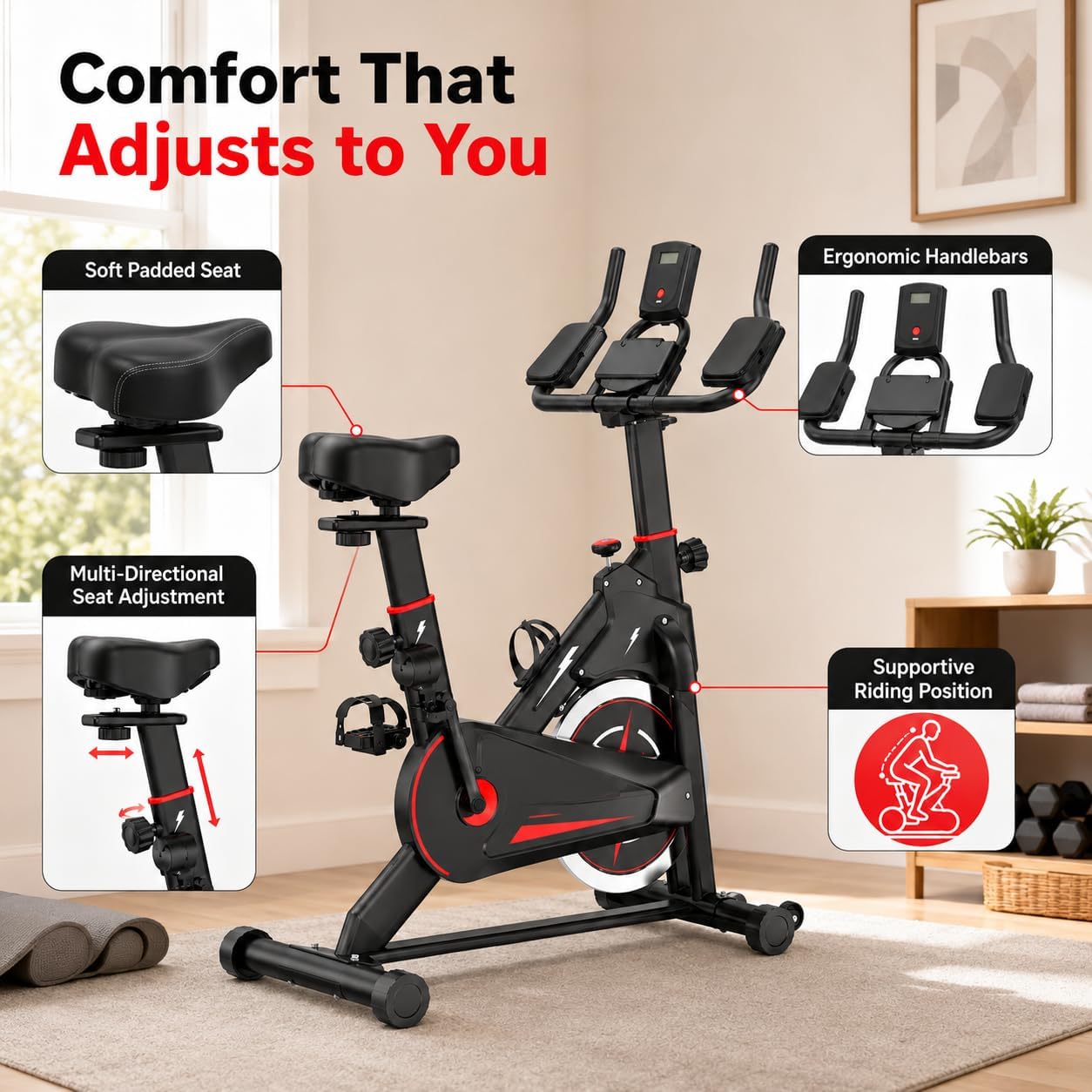 Indoor Magnetic Exercise Bike, - огляд і ціна Exercise Bike Magnetic Resistance